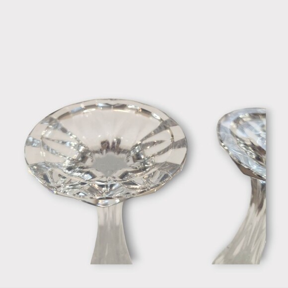 Vintage JG Durand Cristal Calliope Set of 2 Lead Crystal Candlesticks - Picture 5 of 9